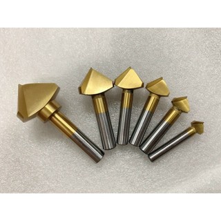 Mũi vát mép lỗ, doa lỗ 1 me 90 độ phủ Tin vàng