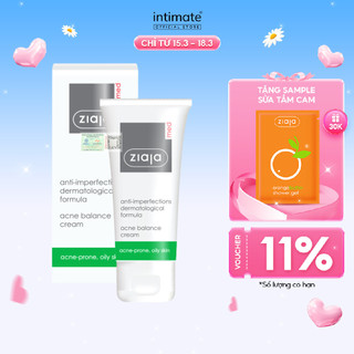 Kem Ngừa Mụn Trứng Cá Ziaja Med Anti- imperfections Dermatological Formula Làm Dịu Nhẹ Kích Ứng 50ml