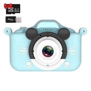 Camera trẻ em cho bé gái và bé trai, Camera kỹ thuật số cho trẻ em, Camera tập đi sinh nhật và tiệc tùng cho lứa tuổi 3-12 với thẻ SD 32GB, Đầu ghi Video 1080P IPS 2 Inch