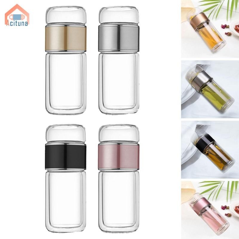 Bình pha trà 350ml Cốc pha trà thủy tinh dành cho du lịch