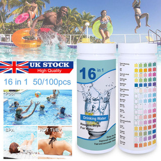 100pcs/set 16 in 1 drinking water test kit strips home water quality test for tap