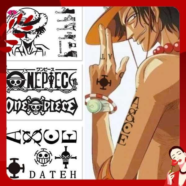 One Piece Juice Thảo Dược Hình Xăm Dán Chống Thấm Nước Nam Nữ Lâu Dài Hình Xăm Đề Can Cánh Tay Ngón Tay Cánh Tay Mô Phỏng Miếng Dán