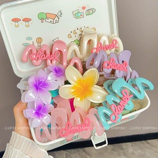 Kẹp tóc Gradient Frangipani Kẹp tóc thời trang Hàn Quốc Hoa cá mập Kẹp tóc