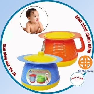 Bô đi vệ sinh dành cho bé nhựa Việt Nhật , Bô cua cho bé ĐI vệ sinh có nắp đậy tiện lợi nhỏ gọn