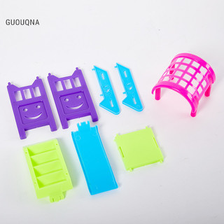 Guouqna búp bê trượt đồ chơi thang công viên trượt chơi nhà búp bê phụ kiện búp bê thu nhỏ guouqna