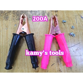 Dụng cụ kẹp bình ắc quy kẹp cá sấu loại 200A dài 152mm kẹp tối đa 30mm, kẹp cá sấu