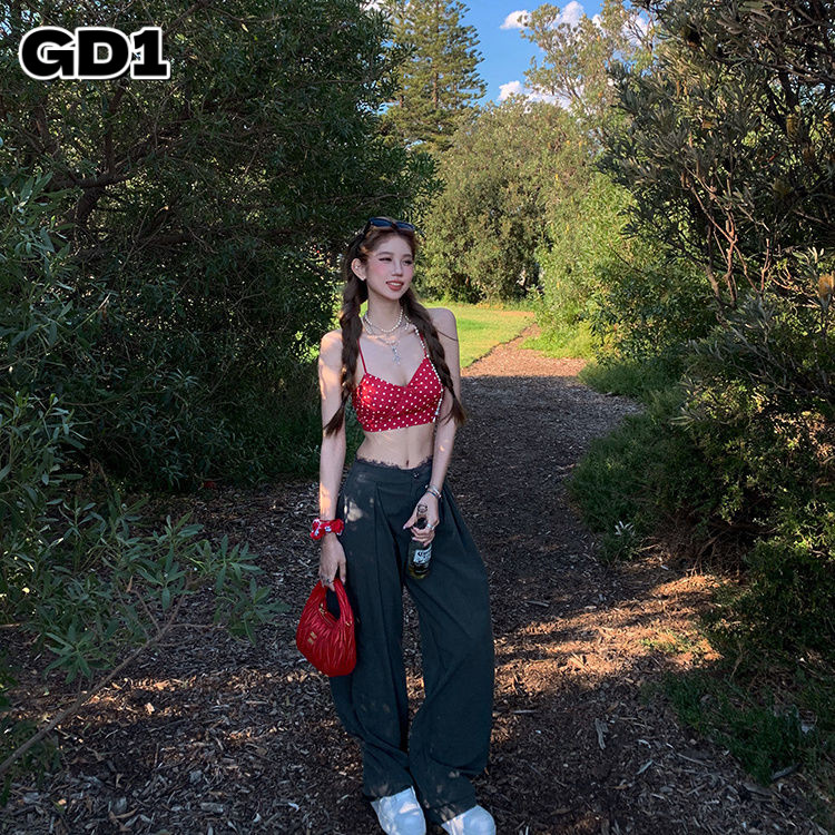 Girl's Paradise áo croptop Áo 2 dây áo ba lỗ Thời trang hàn quốc thông thường may đo Thoải mái phong cách WBX2440FAG 15Z240410 | BigBuy360 - bigbuy360.vn