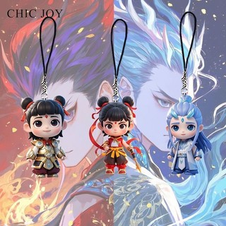 Móc khóa nhân vật hoạt hình dễ thương CHIC JOY Hot Nezha với thiết kế truyền thống Trung Quốc