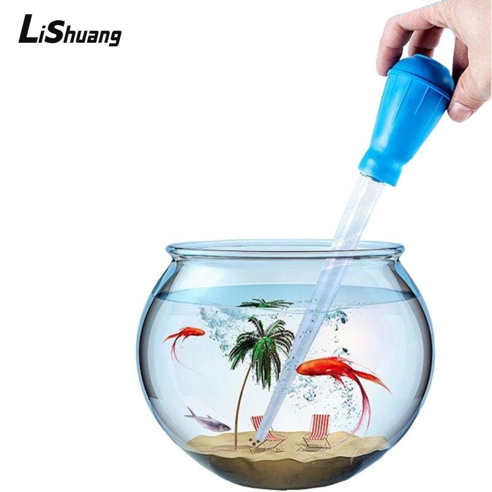 Lishuang Công cụ làm sạch sỏi bể cá, Ống hút làm sạch hiệu quả Ống hút bể cá, với ống nối dài Máy bơ