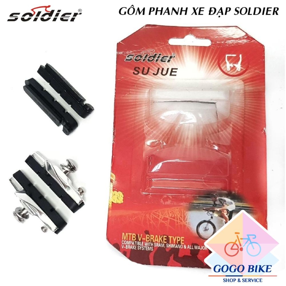 [GoGo Bike] Gôm phanh xe đạp Road SOLDIER - 1 Vỉ