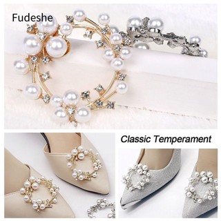  Fudeshe Cao Gót Đính Ngọc Trai Thời Trang Dành Cho Nữ|Phụ Kiện Khóa Giày DIY Tiện Dụng 