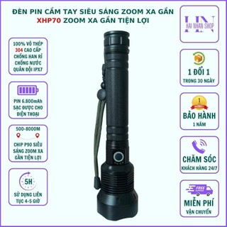 Đèn pin siêu sáng p70 chiếu xa 800m - pin trâu - chống nước