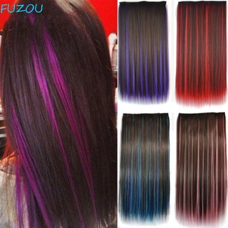 Lông màu fujizou, 5 kẹp tóc thẳng dài ombre, dụng cụ tạo kiểu tóc vô hình liền mạch tổng hợp phần mở rộng tóc nữ