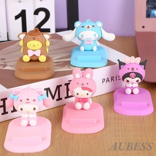 Giá đỡ điện thoại Sanrio Kawaii Cinnamoroll Hello Kitty My Melody Kuromi Búp bê 3D Máy tính để bàn lười Giá đỡ điện thoại di động Máy tính để bàn Đồ trang trí trang trí