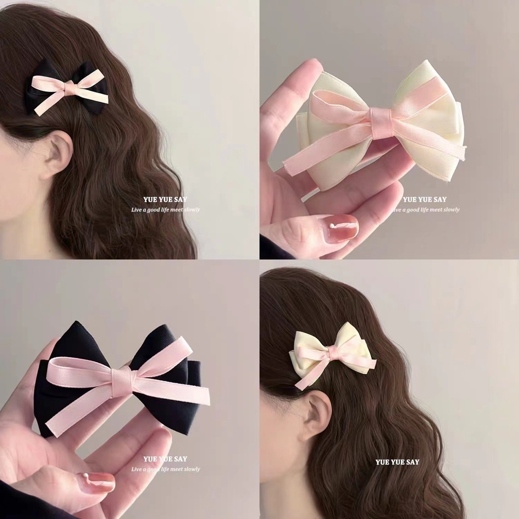 Nơ Kẹp Tóc Phong Cách Hàn Quốc Đôi Nơ Kẹp Tóc Nơ Dễ Thương Kẹp Tóc Nữ