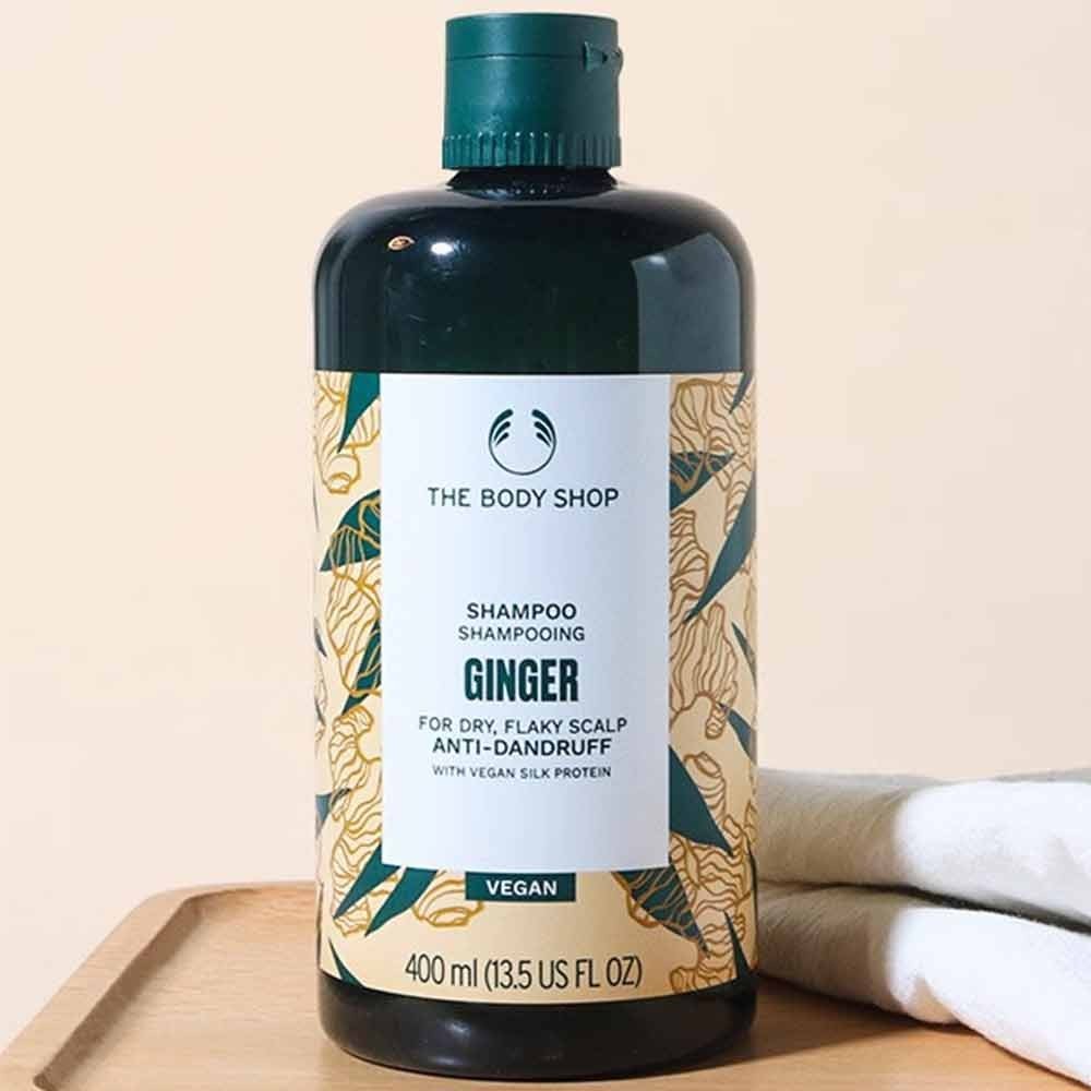 The Body Shop Ginger Anti-Dandruff Shampoo 400ml Hair grower shampoo Anti Hair Loss Scalp Care
