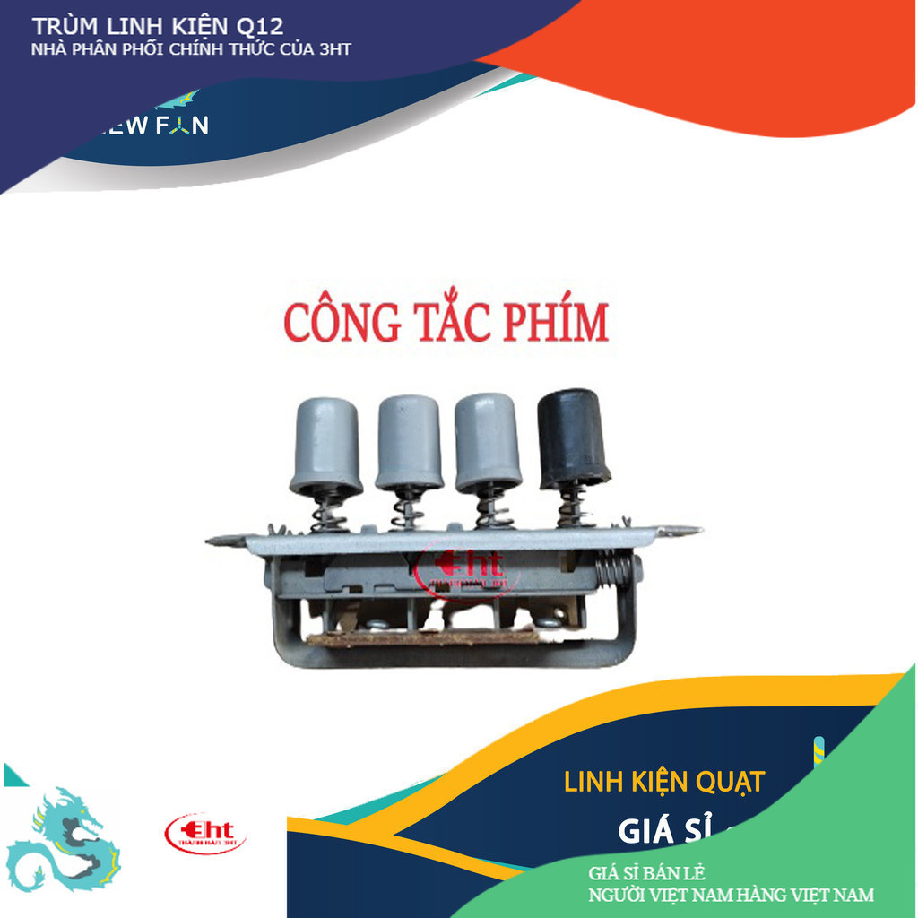 [HCM]Công tắc quạt bàn 4 nút 5 nút nhấn - 3HT