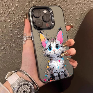 ốp iphone 11/12/13/14/15 Pro Max Mèo doodle đầy màu sắc chống sốc cho bé gái Case For ốp lưng iphone 11,12,13,14,15,11PM,12PM,13PM,14PM,15PM