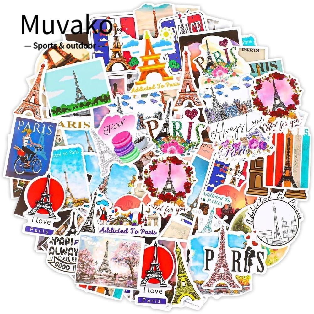 Muvako Paris Dán, PG Paris Vinyl Pháp Dán, Sổ Lưu Niệm Dán Vintage Tháp Eiffel Dán Đàn Guitar