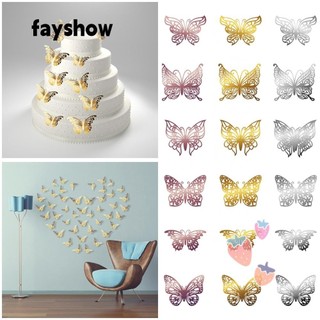Set 12 sticker hình bướm 3d trang trí tiệc|decal dán tường hình bướm nhiều màu sắc