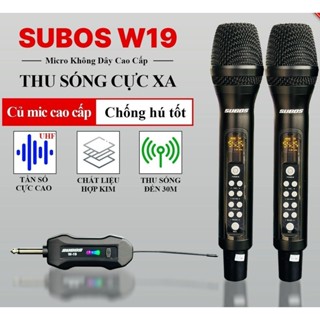  Micro Không Dây Đa Năng SUBOS W19 - Micro Karaoke Cao Cấp Tích Hợp Bass Treble Echo Ngay Trên Micro Âm Thanh Mượt Mà 