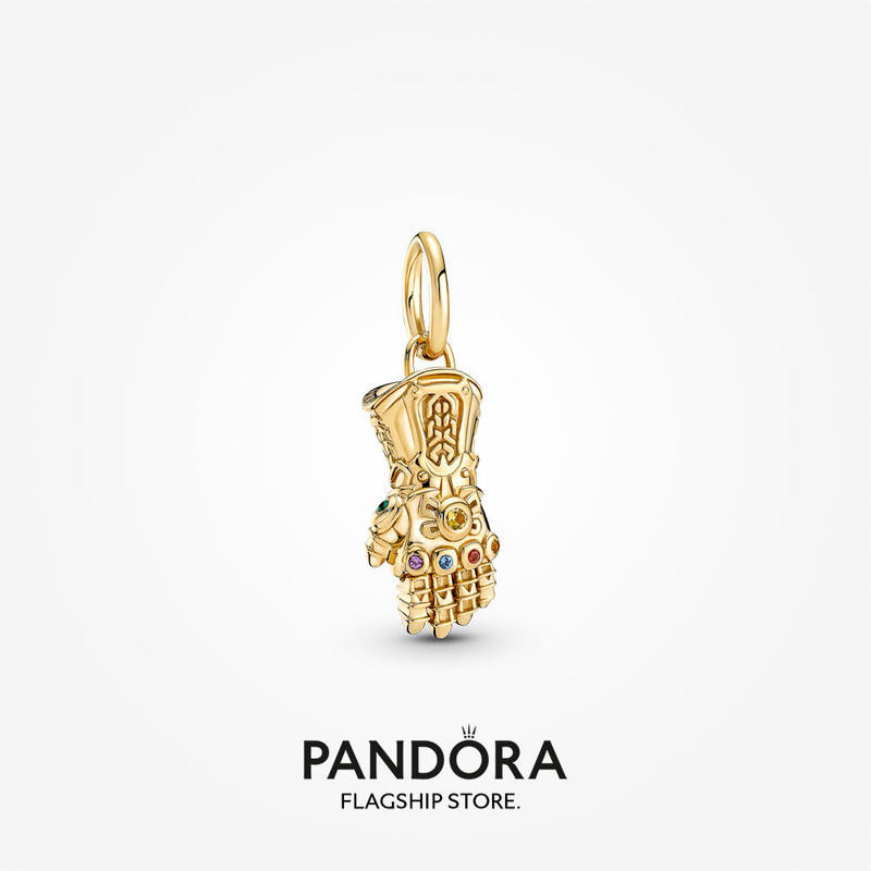 Phiên bản 100% PANDORA S925 bạc trang sức vòng tay mặt dây chuyền Pandora x Marvel Avengers Vô hạn M