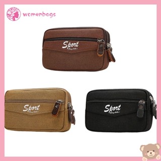 Nam Ngoài Trời Fanny Eo Túi Vải Nhỏ Điện Thoại Thông Thường Ví Tiền Xu Thắt Lưng Bum Túi