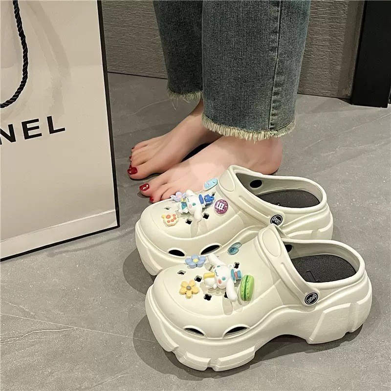 LEANNEL dép coss nữ dép quay hậu nữ dép nữ có quai dép sandal bánh mì giày dễ thương