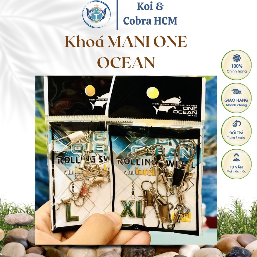 [HCM] Khoá MANI ONE OCEAN size L & XL - Khóa câu cá tra...