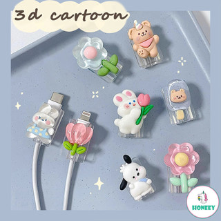 Dễ thương gấu winnie cáp cuộn bảo vệ tương thích cho cáp sạc usb loại c dây sạc usb dây dữ liệu dây tổ chức tay bọc bao