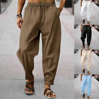 Stylish Men's Baggy Trousers with Elastic Waist and Drawstring for a Casual Look#BBHOOD