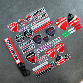 Bộ hoàn chỉnh Nhãn dán phản quang cao Ducati Xe tăng Đề can thân xe máy Nhãn dán cờ Ý