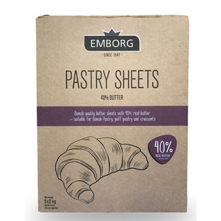 Bơ tấm cán 2kg Emborg Pastry Sheets 40% Butter