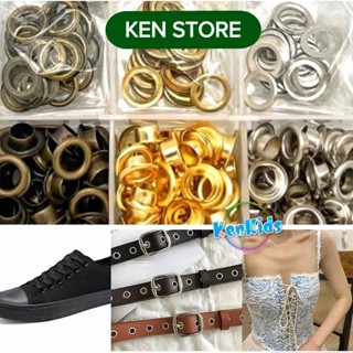 Khoen ore mắt cáo không gỉ 50 khoen kèm long đền sử dụng cho quần áo , giày , phụ liệu may mặc (4mm - 17mm)KEN STORE