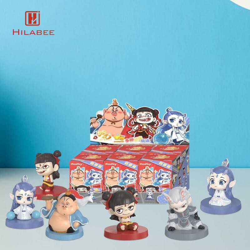 Set 6 Hàng hóa phim Nezha  Nezha Mô hình Nezha Hộp mù hình Nezha: Con Trẻ Ma Thuật Ao Bing Tượng Phi