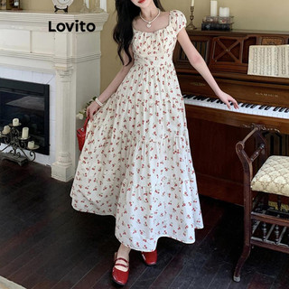 Lovito Váy thanh lịch Váy có cấu trúc rách họa tiết hoa dành cho nữ LNE71692