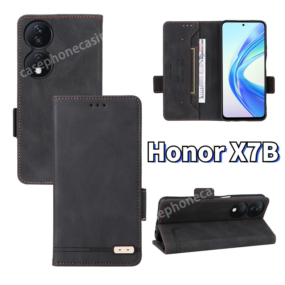 360° Ốp Điện Thoại Da PU Kiểu Ví Lật Khóa Nam Châm Chống Rơi Honor X7B X8B X9B X9A 7B 8B 9B Honor X9