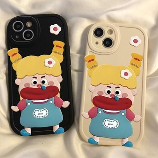 Ốp Điện Thoại Silicone Chống Rơi In Hình Bé Gái Cho IPhone 7 7plus 8 8plus Xs Xr 11 12 13 14 15Pro Plus Promax