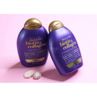 Bộ Dầu Gội Xả Biotin Collagen Ogx Combo Biotin Tím 385ml