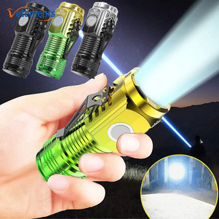 Đèn pin khẩn cấp ngoài trời đa chức năng Đèn pin sạc LED cầm tay Mini Đèn kẹp siêu sáng chống nước