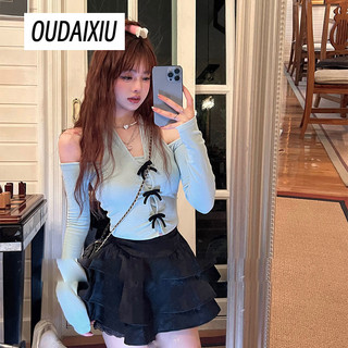 OUDAIXIU áo phông áo thun nữ croptop baby tee Comfortable Korean Thời trang Fashion WMY2410F65 5Z240129