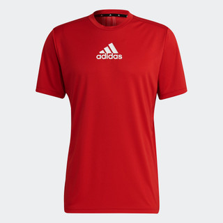 Adidas Tập luyện Áo thun 3 Sọc thể thao Primeblue Designed To Move Nam Đỏ GM4318