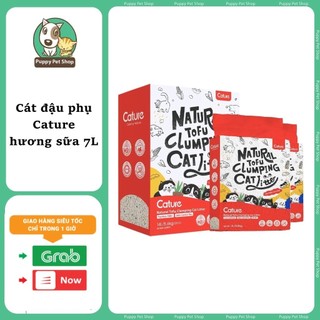 Cát vệ sinh hữu cơ cho mèo Cature Natural Tofu Clumping hương sữa 6L và 7L