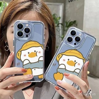 S156 Vịt Nhút Nhát Trắng Vỏ Không Gian Đơn Giản Thích Hợp Cho Apple 15 / iphone14promax Vỏ Điện Thoại 13 Chống Sốc 12 Hợp Thời Trang 11 Bộ xs / xr MFMT