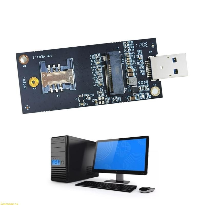 Bảng điều hợp kiểm tra mô-đun WWan NGFF Key-B sang USB3 0 3G 4G 5G tốt nhất với Ăng-ten khe SIM M2 U