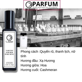 Tinh Dầu thơm C-Parfum N aciso trắng for her pure musc chính hãng hương