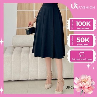 Chân Váy Xòe UK FASHION Kiểu Dáng Trẻ Trung Thanh Lịch Chất Vải Nhập Hàn Cao Cấp Không Nhăn Xù UKCV2302001