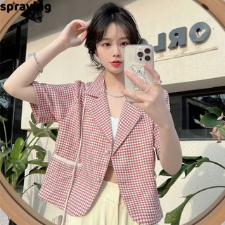 spraying áo khoác nữ blazer áo blazer nữ Fashion comfortable trendy New Style WFK2420E1O 9Z240228