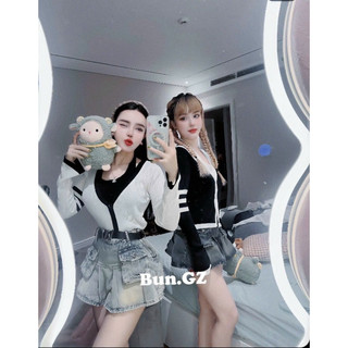 Chân váy bò xòe kèm đai, chân váy jeans đai w hàng quảng châu l1 sm26677