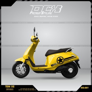Tem rời thiết kế xe máy điện vinfast evo 200 | chất liệu pvc 3 lớp , chống nước , bền màu | evo200-001 nhãn dán decal